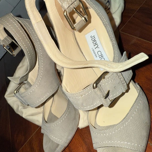 Jimmy Choo Beige Heeled Sandals - Picture 3 of 6